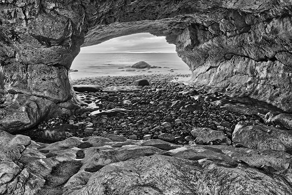 Canada-Newfoundland-The Arches Provincial Park-Rock cave on shore of Gulf of St Lawrence